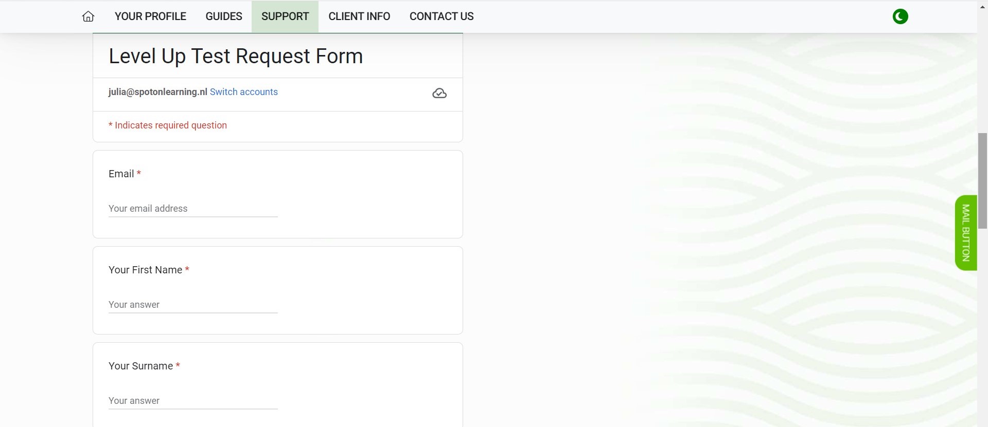 How can I reschedule my Level Up Test? Spot On Learning